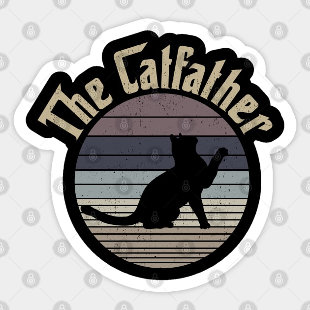 The CatFather Sticker by Zen Cosmos Official